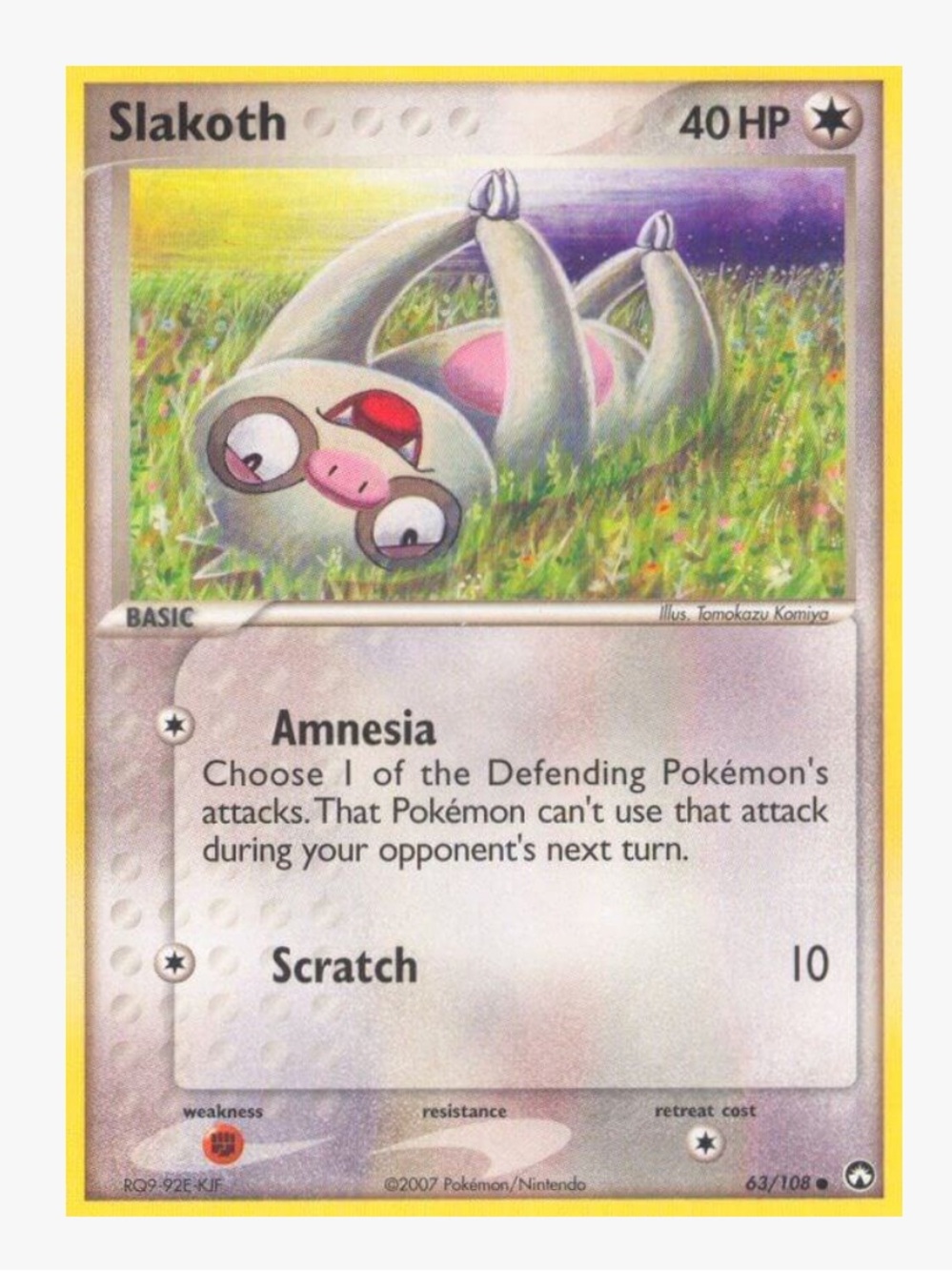 Slakoth EX Power Keepers Pokemon Trading Card
